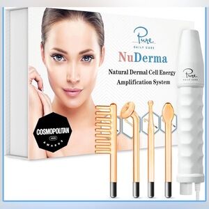 Pure Daily Care NuDerma Handheld Skin Therapy Wand Machine w/Neon